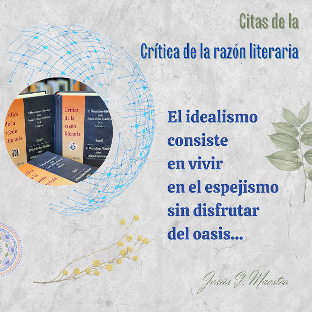 Jesús G. Maestro, Crítica de la razón literaria