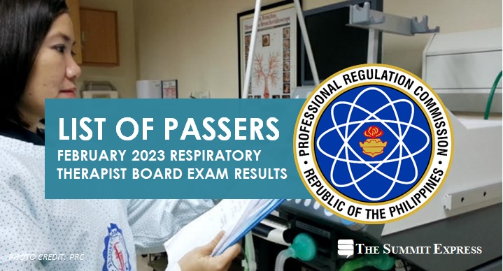 FULL RESULTS: February 2023 Respiratory Therapist board exam list of passers