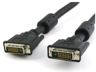 Kabel DVI sedikit lebih canggih dari VGA . Kabel ini dapat mengkonversi sinyal analog menjadi digital , yang biasa ditampilkan melalui LCD.