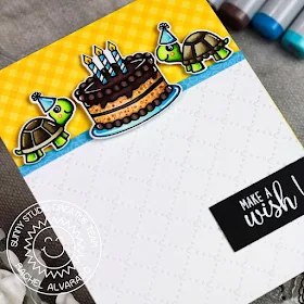 Sunny Studio Stamps: Make A Wish Turtley Awesome Stitched Ovals Birthday Cards by Rachel Alvarado 