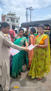 औरैया:मिशन शक्ति के तहत पुलिस ने चलाया एन्टी  रोमियो अभियान।