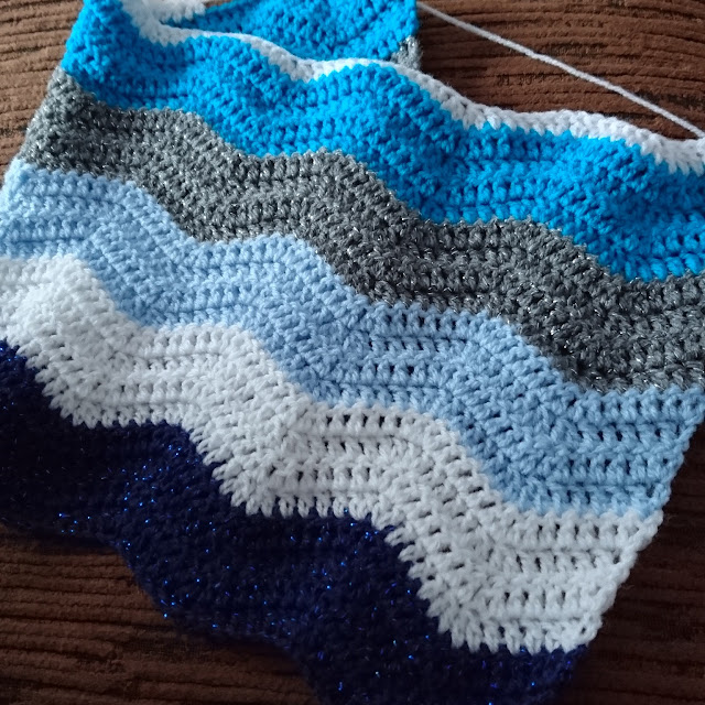 Baby Boy Crochet Blue Ripple Blanket Attic 24 Pattern