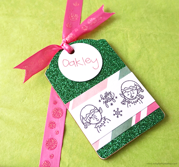 Stamped Christmas Gift Tag