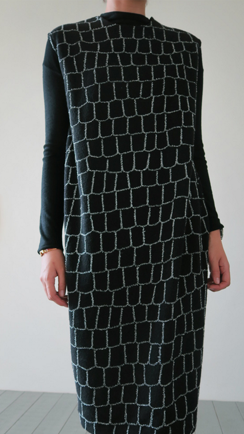  Brick Patterned Dress