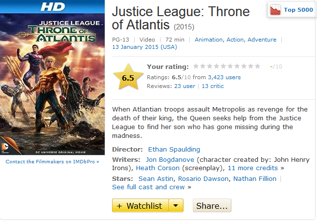 Justice League: Throne of Atlantis (2015) 