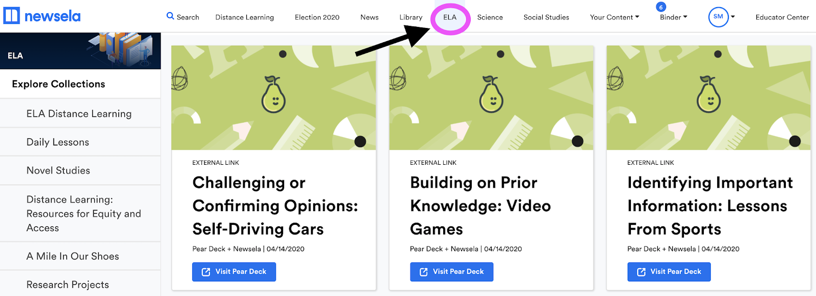 The Library Voice An Helpful New Way To Access The Newsela Daily Pear Decks