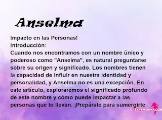 significado del nombre Anselma