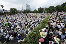 anti-nuclear demonstration in downtown Tokyo