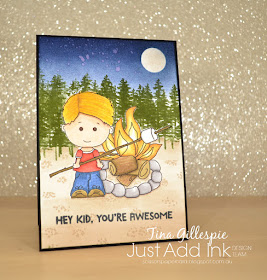 scissorspapercard, Stampin' Up!, Graphics Dollar, Just Add Ink, Linus Goes Camping, Waterfront, Treehouse Adventure, Stampin' Blends