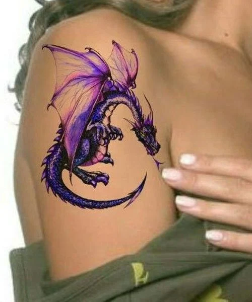 Ho*t Dragon Tattoos For Girls Pop Tattoo ,Tattoos Dragon Arms