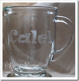 Caleb etched mug