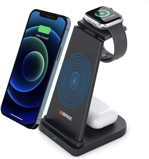 Dibree 3 in 1 Wireless 15W Fast Charger Stand