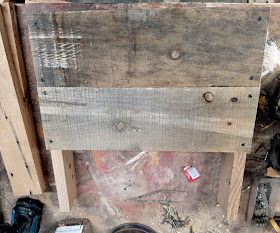 Reclaimed Pallet Wood Seed Crate Storage Bench