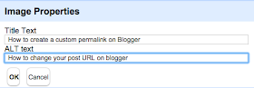 How to alt tag images on blogger
