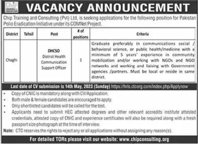 Private Jobs Chip Training and Consulting DHCSO Jobs 2023