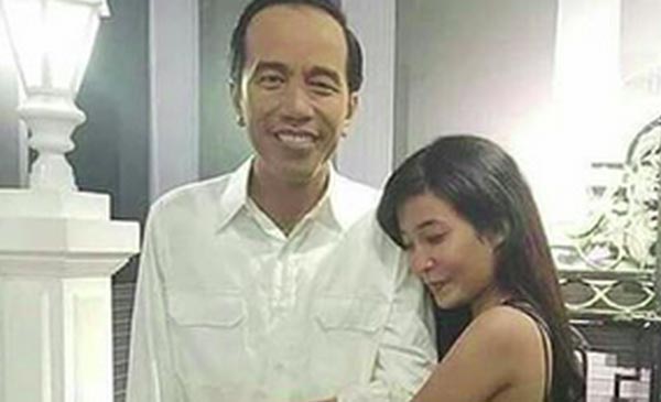 Masyarakat Tercengang Melihat Foto Gadis Memeluk Erat Pak Jokowi