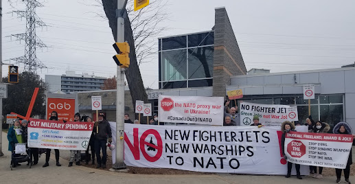 Canada anti-war peace Burlington Ukraine NATO protests dissent