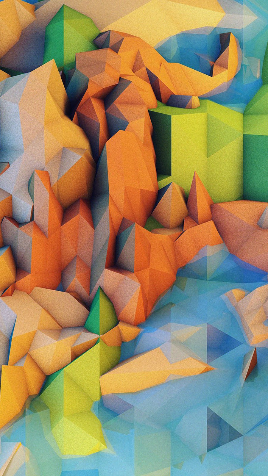 Wallpaper Android Abstrak Gunung CGI