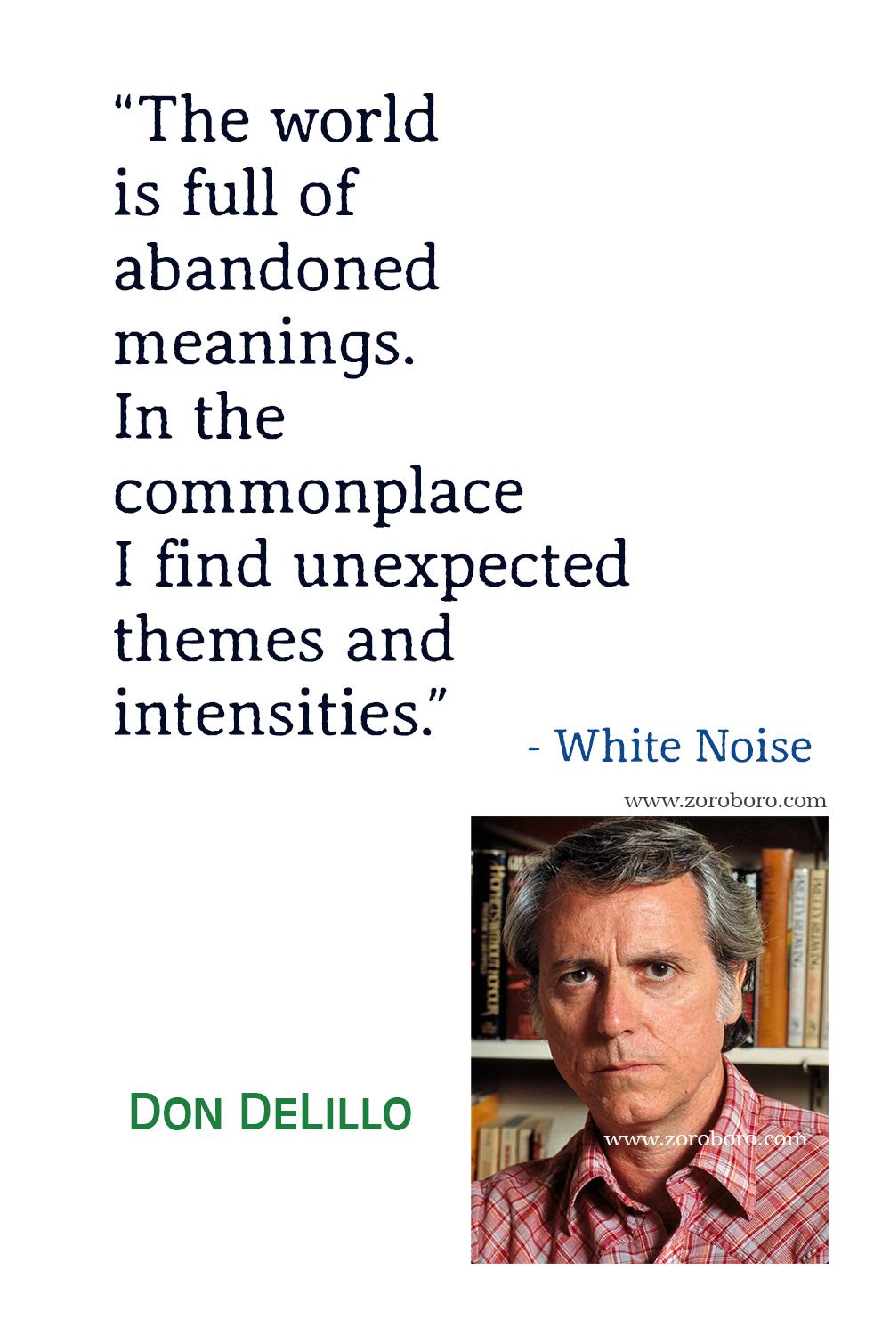 Don DeLillo Quotes, Don DeLillo White Noise Quotes, Don DeLillo Books, Don DeLillo Underworld Quotes, Don DeLillo Novel Quotes.