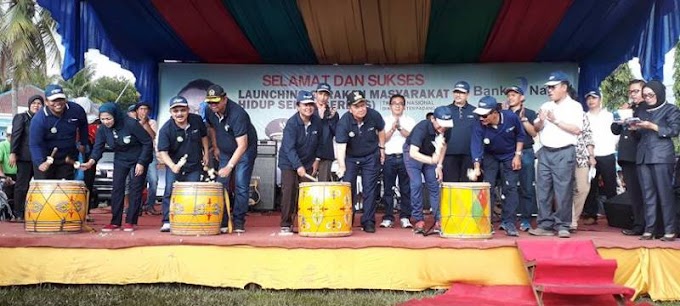 Mentri Yohanna Yambise Louching Germas Tingkat Nasional di Nagari Sungai Abang Lubuak Aluang