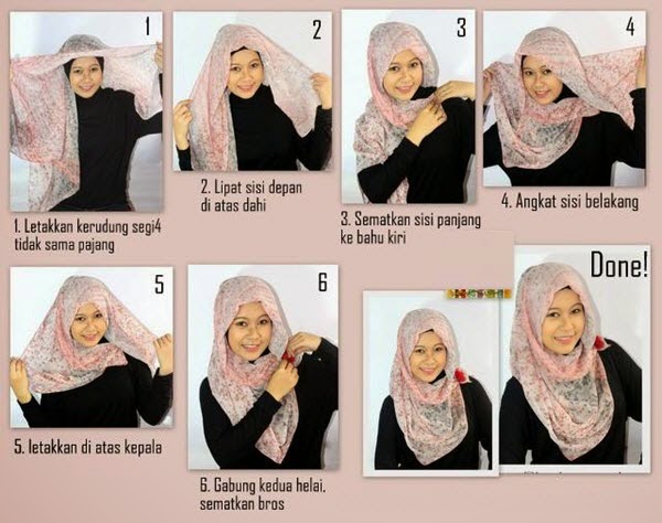 8 Cara Memakai Jilbab Pashmina Wajah Bulat 2017