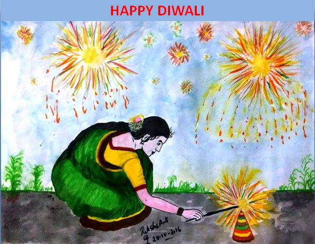 Diwali Drawing with Oil Pastel , Step by step 🔥 - YouTube