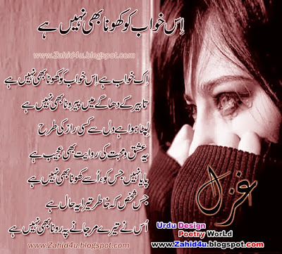 Best Urdu Sad Ghazal Do Not Lose This Dream