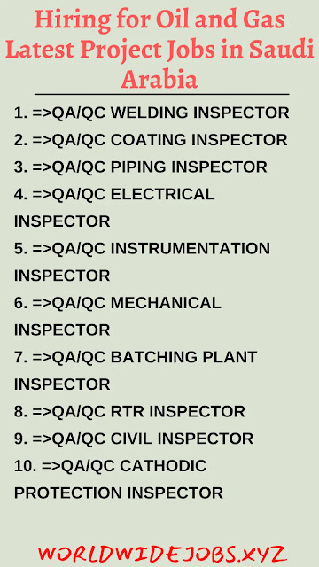 Hiring for Oil and Gas Latest Project Jobs in Saudi Arabia