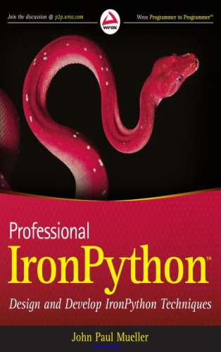 Professional Ironpython PDF by John Paul Mueller