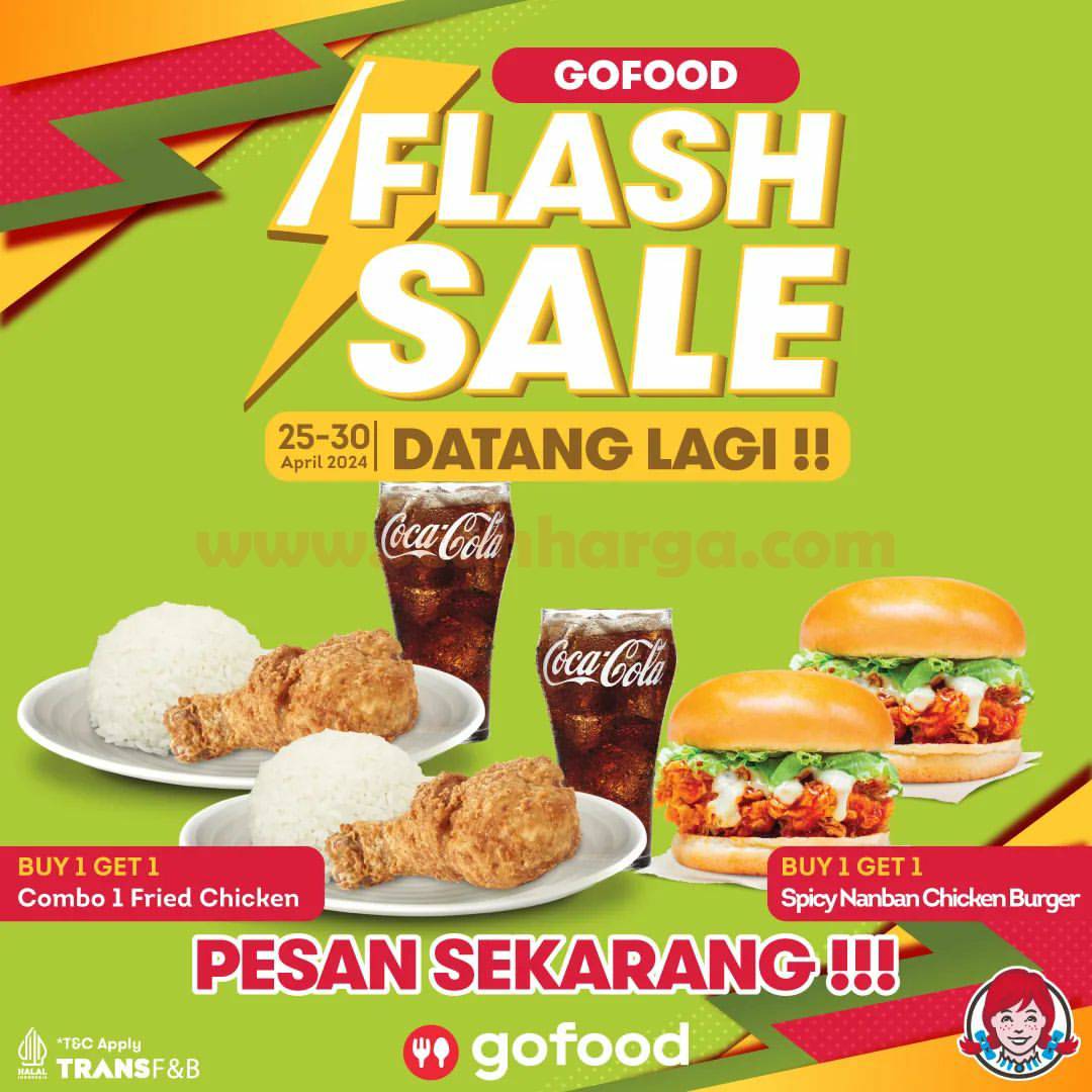 Promo Wendys Flash Sale GoFood - Beli 1 Gratis 1