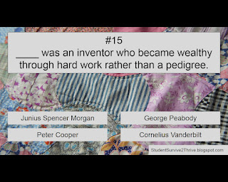 ____ was an inventor who became wealthy through hard work rather than a pedigree. Answer choices include: Junius Spencer Morgan, George Peabody, Peter Cooper, Cornelius Vanderbilt