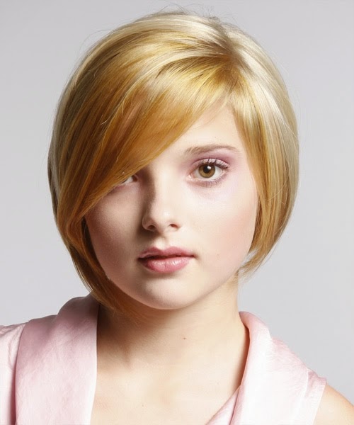 short blonde hairstyles for round faces