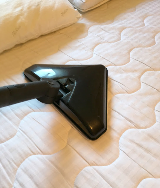  I am sharing my secret weapon for sanitizing the entire bed with HomeRight's Steam Machine, including the mattress and my tips on how to make your guest bedroom feel like home