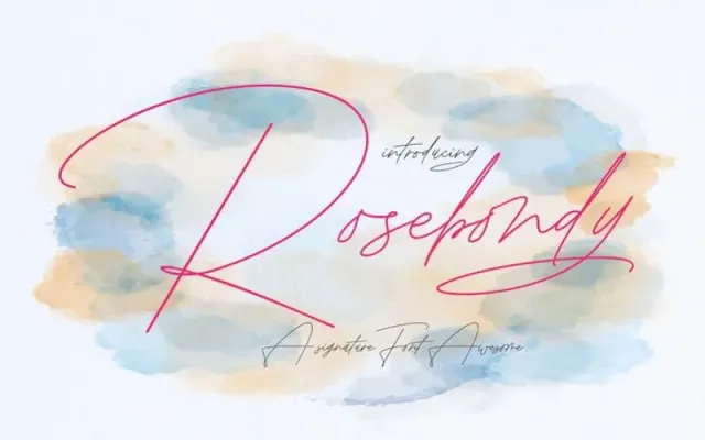 Rosebondy Handwritten Font