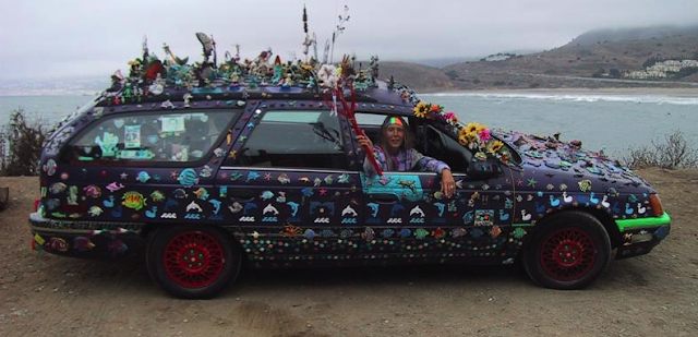 Grooovalicious Purple Princes of Peace Art Car - Avril Hughes