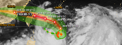 TORMENTA "TRAMI" AZOTA FILIPINAS - TAIWAN Y CHINA EN ALERTA MAXIMA, 19 DE AGOSTO 2013