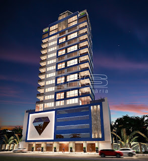 Fachada do Blue Diamond Residence em itapema SC