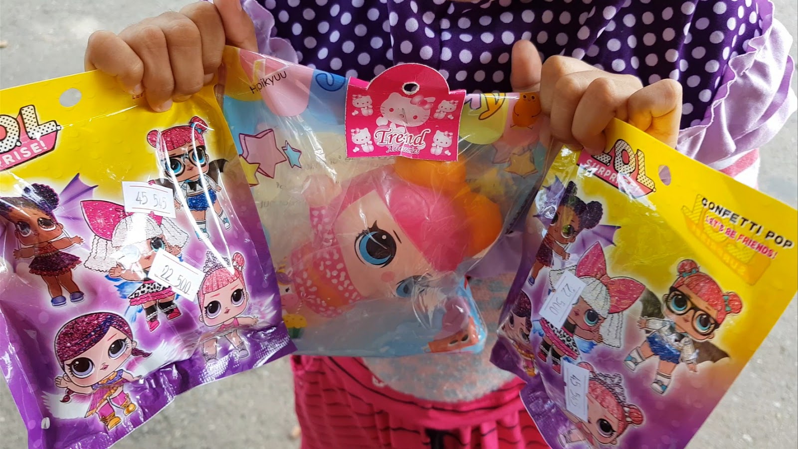 100K Dapat 3 Mainan Anak Murah Meriah, Hunting Squishy & Lol Surprise Blind Bag Confetti Pop