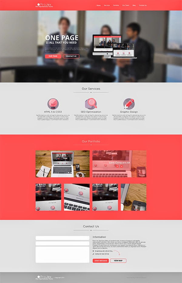 Projex Website PSD Template