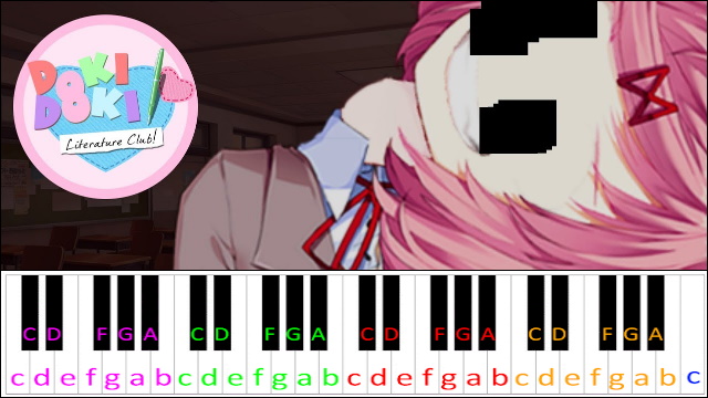 Play With Me (Doki Doki Literature Club) Piano / Keyboard Easy Letter Notes for Beginners