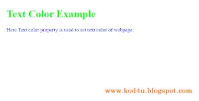 CSS Text Color Example