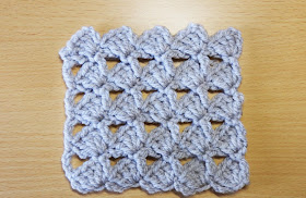  長編みの模様編み 1-1 How to double crochet pattern 