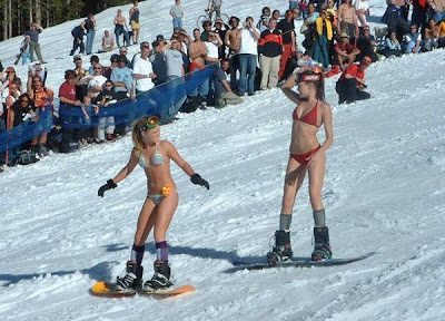 Bikini snow skiing Seen On www.coolpicturegallery.net