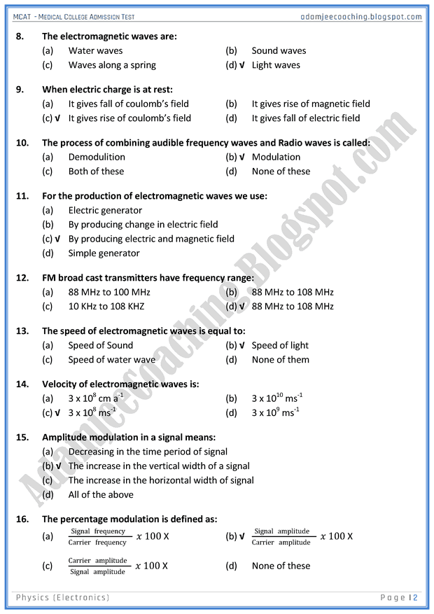 mcat-physics-electronics-mcqs-for-medical-entry-test