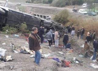 12 قتيل اوعدد من الجرحى في انقلاب حافلة لنقل المسافرين بتازة