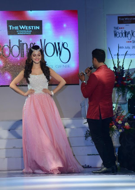 Urvashi Rautela Pretty in Pink Ball Gown at The Wedding Vow Fashion Show