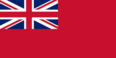 Pavilhão Vermelho (Red Ensign) da Grã-Bretanha.