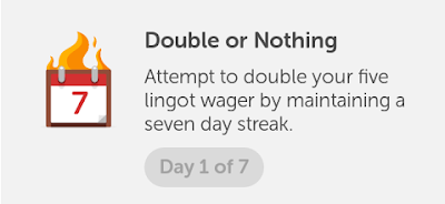 Duolingo's Double or Nothing Lingot wager feature