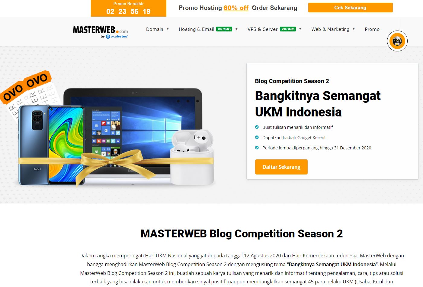 Lomba Blog Master Web