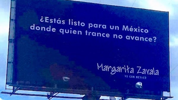   Margarita Zavala relanza su campaña...con faltas de ortografía.